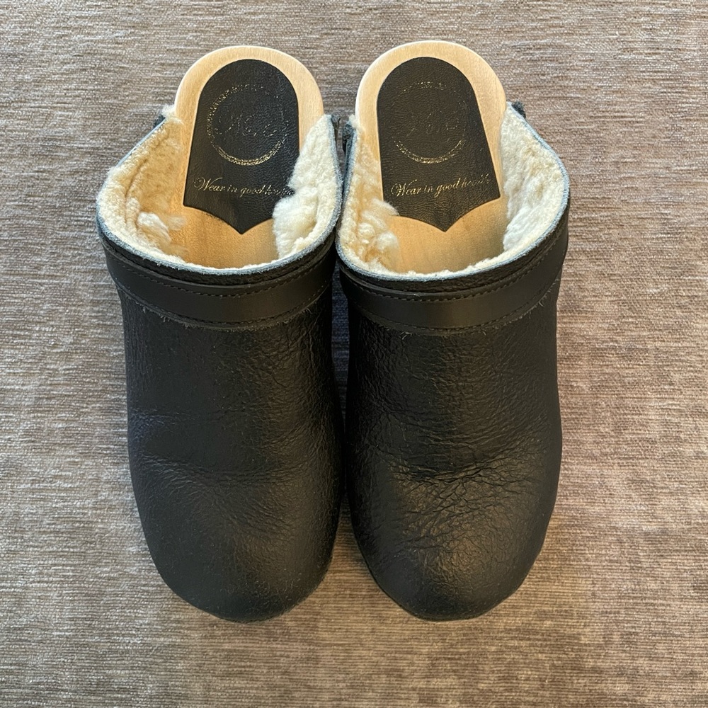 No.6 Shearling Clogs
